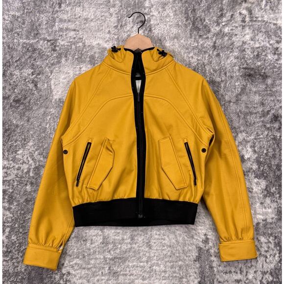 Under Armour Jackets & Blazers - Under Armour Jacket Small Womens UAS Tim Coppens Yellow Athleisure Crop Hooded